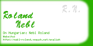 roland nebl business card